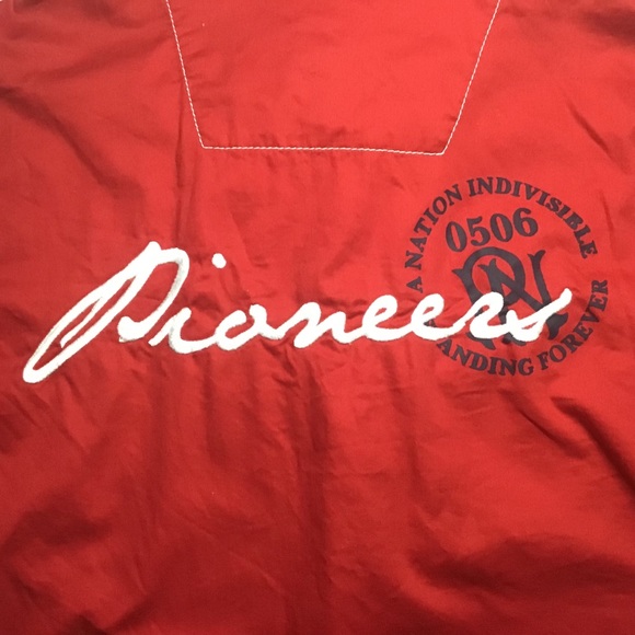 Parish Nation Red Casual Button Down Long Sleeve Shirt Men's Size Medium - Picture 7 of 11